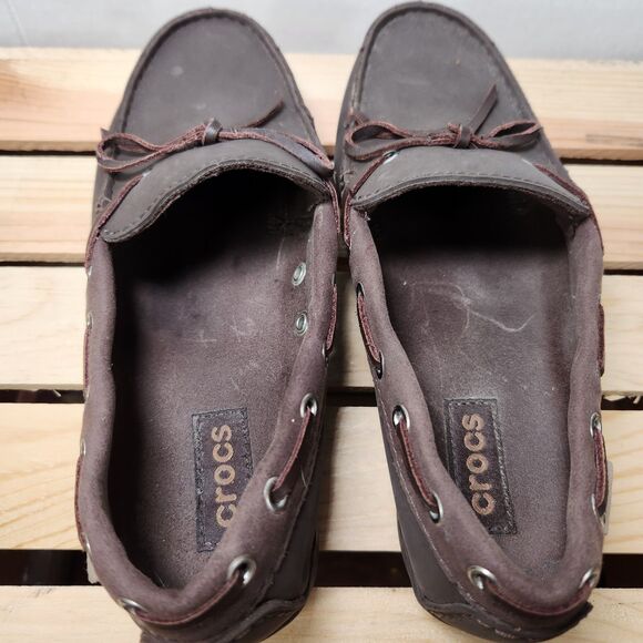 Crocs Brown Slip On Shoes W7 - Picture 3 of 5